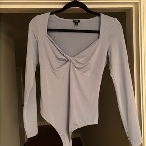 Light Blue Long Sleeve Women's Bodysuit